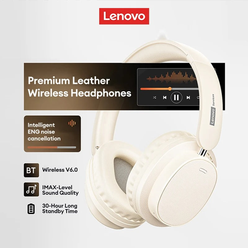 Lenovo LS105 Bluetooth 6.0 Wireless Gaming Headset – ENC Noise Cancellation, 30H Battery