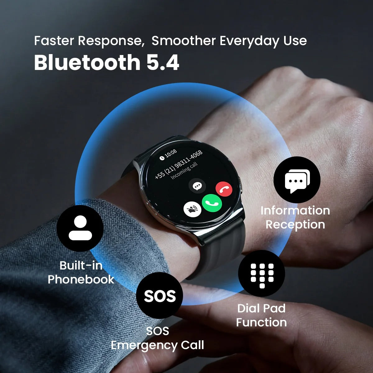 HAYLOU Solar Lite 2 Smartwatch – 1.43'' AMOLED, Bluetooth Calling, 17-Day Battery