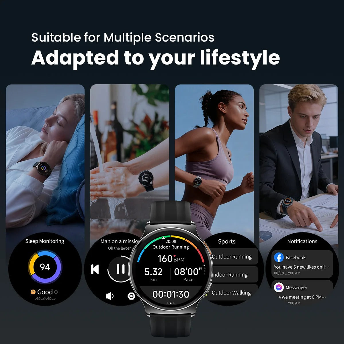HAYLOU Solar Lite 2 Smartwatch – 1.43'' AMOLED, Bluetooth Calling, 17-Day Battery